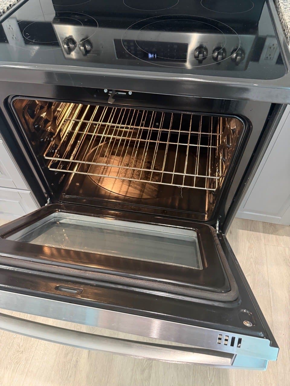 Inside of an oven after a CLH deep clean